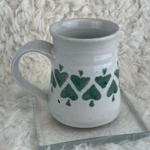 Artisan Stoneware Hearts Coffee Mug